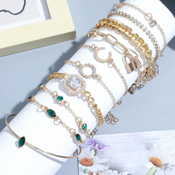 Elegant 49-Piece Gold Jewelry Collection: Hypoallergenic & Stylish Women’s Set - Picture 2 of 7